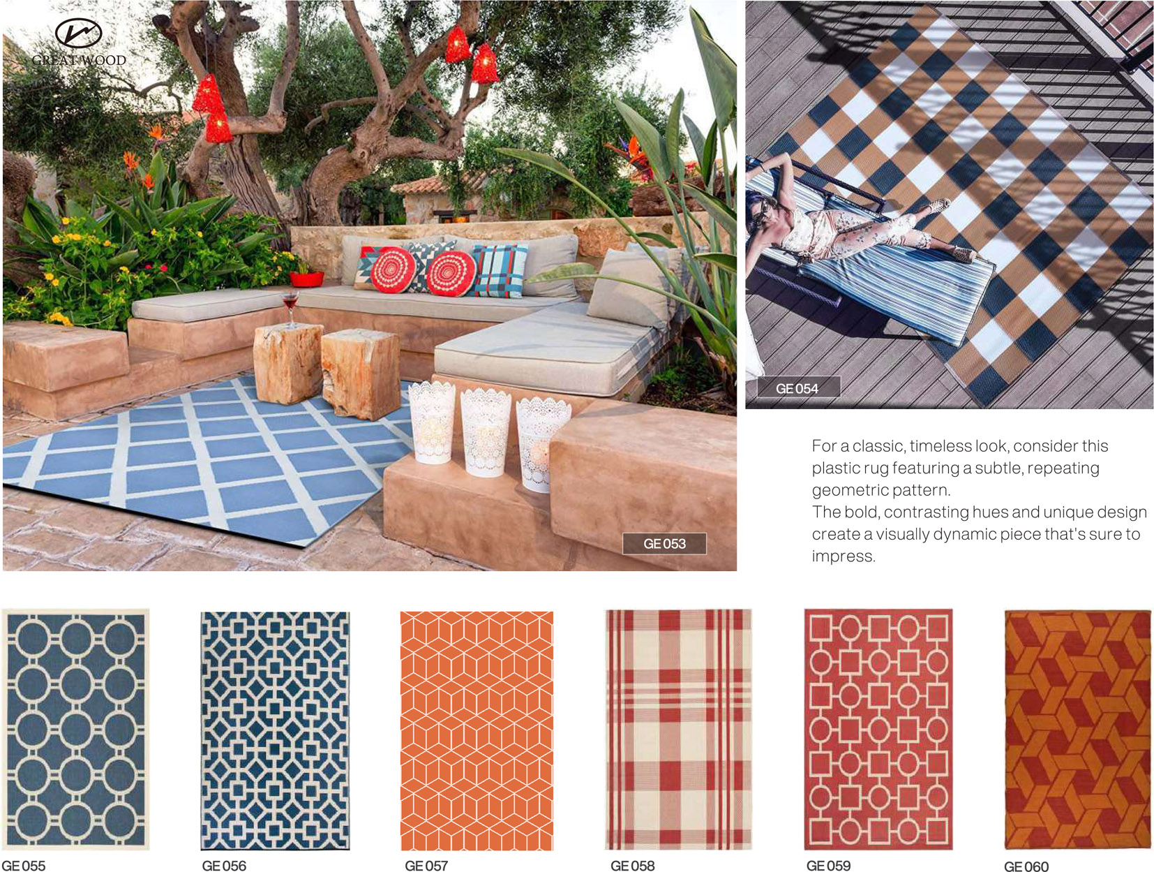 Plastic woven rugs GW660018