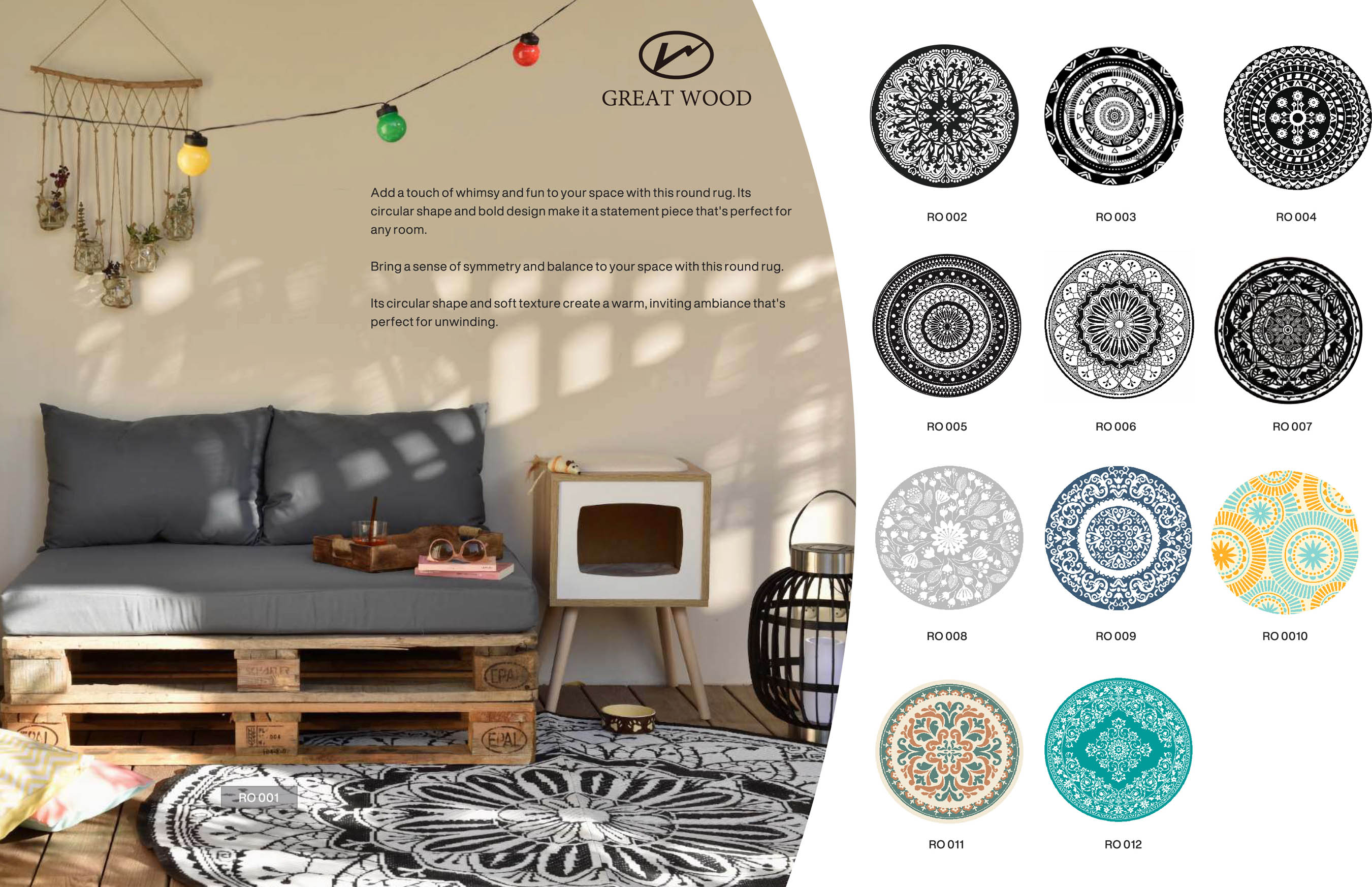 Eco-friendly Custom Round Mat Outdoor And Indoor Mat GW660022