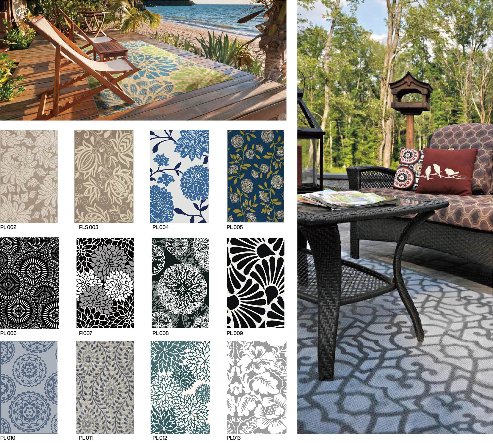 Reversible Plastic rug GW660020