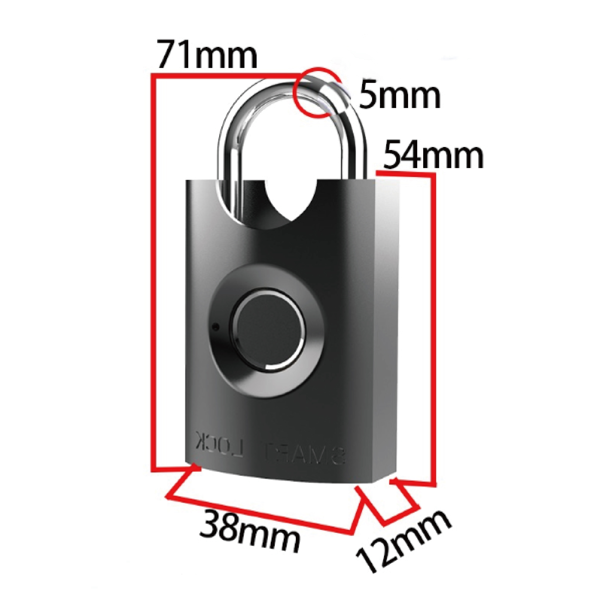 Smart Digital Alarm Fingerprint Pad lock GW8264